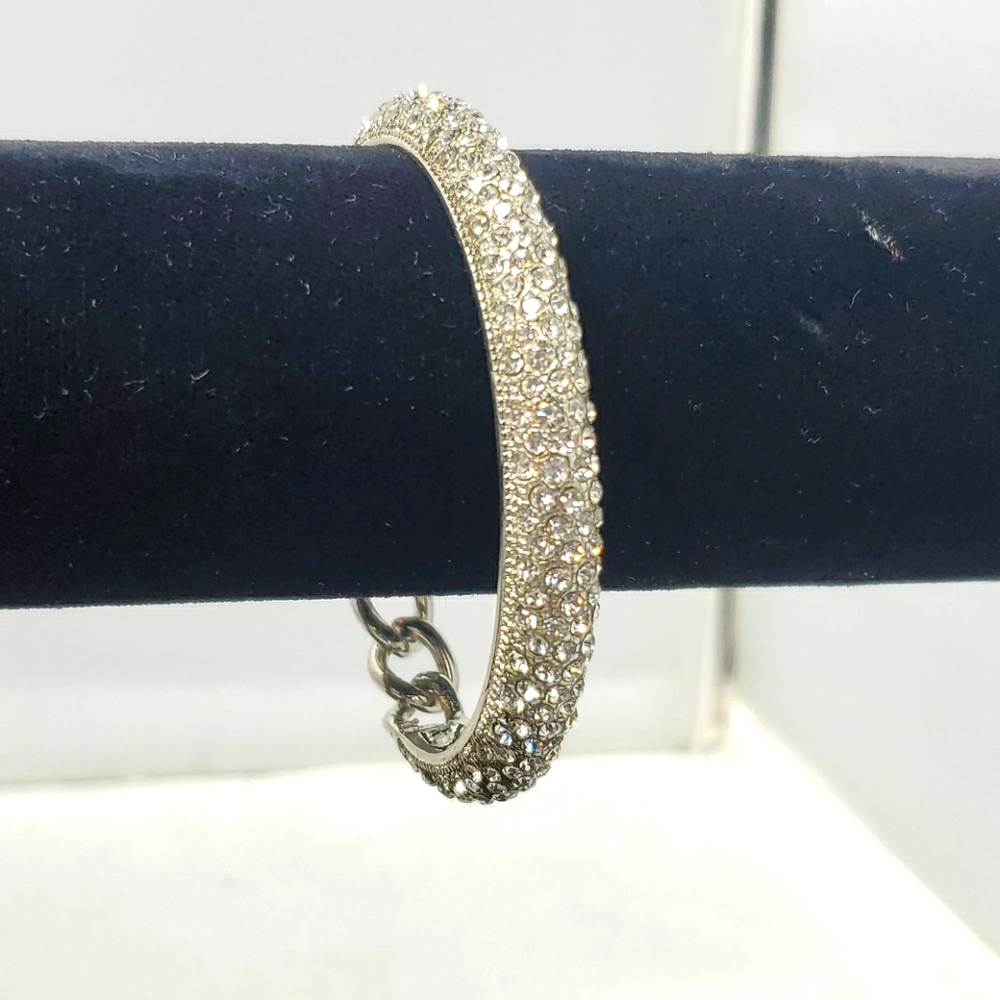 Isaac Mizrahi silver rhinestone bracelet